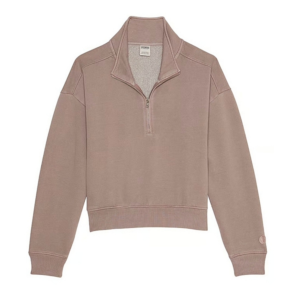 Premium Fleece Half-Zip Sweatshirt, VS Pink